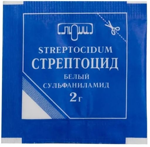 Стрептоцид, порошок для наружного применения, 2 г, 1 шт.
