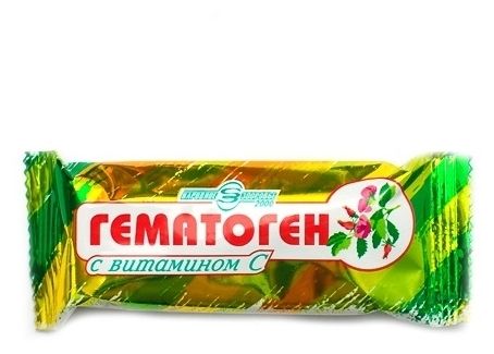 Гематоген Народный с витамином С, плитка, 40 г, 1 шт.