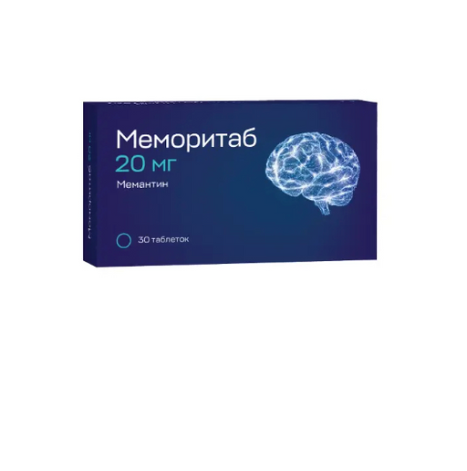 Меморитаб, 20 мг, таблетки диспергируемые, 30 шт.