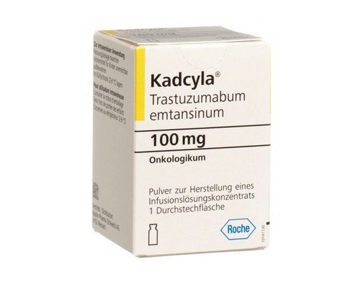 Кадсила, 100 мг, лиофилизат для приготовления концентрата для приготовления раствора для инфузий, 1 шт.