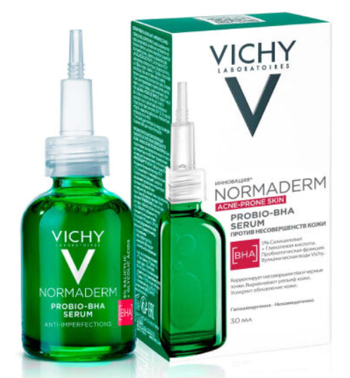 Vichy Normaderm Probio-BHA Сыворотка обновляющая пробиотическая против несовершенств, 30 мл, 1 шт.
