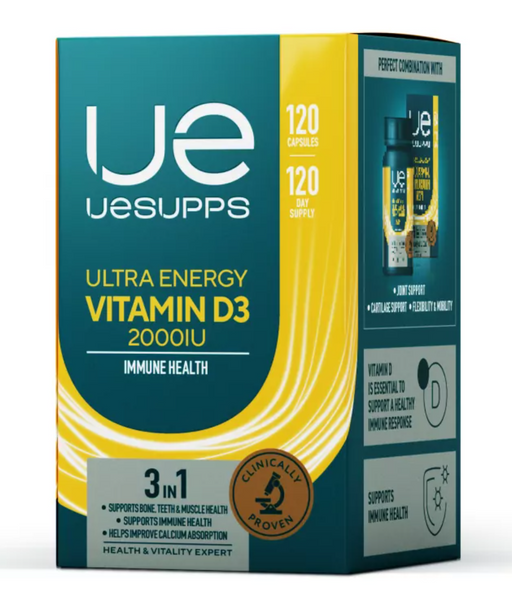 UESUPPS Ultra Energy Витамин D3, капсулы, 120 шт.