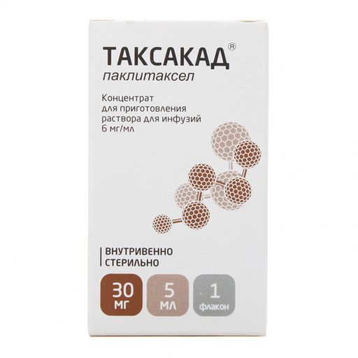 Таксакад, 6 мг/мл, концентрат для приготовления раствора для инфузий, 5 мл, 1 шт.