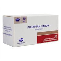 Лозартан Канон, 50 мг, таблетки, покрытые пленочной оболочкой, 60 шт.
