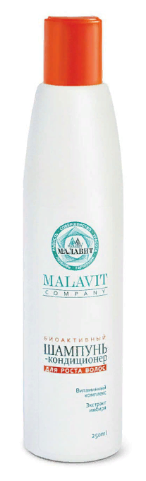 Малавит шампунь-кондиционер биоактивный для роста волос, шампунь-кондиционер, 250 мл, 1 шт.