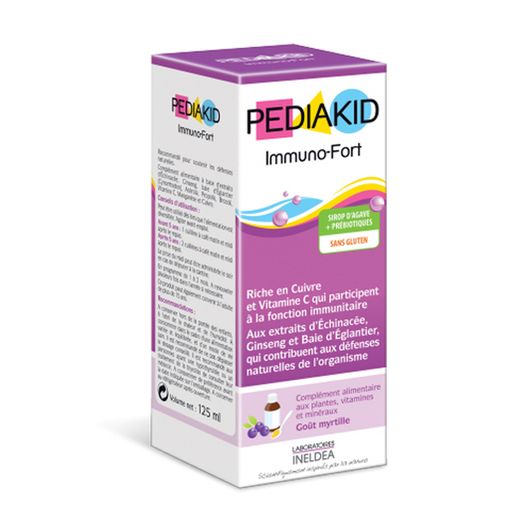Pediakid Immuno-Fort, сироп, с ароматом малины и черники, 125 мл, 1 шт.
