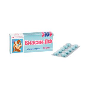 Виасан-ЛФ, 100 мг, таблетки, покрытые пленочной оболочкой, 10 шт.