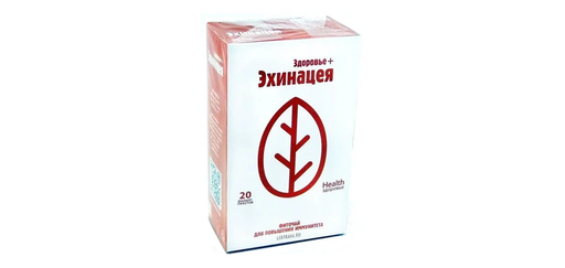 Фиточай Здоровье + Эхинацея, трава измельченная, фильтр-пакеты, 2 г, 20 шт.