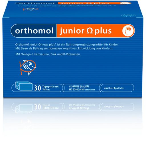 Orthomol Junior Omega plus, 5 г, ириски, на 30 дней, 30 шт.