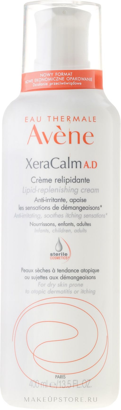 Avene XeraCalm A.D крем липидовосполняющий, крем, 400 мл, 1 шт.