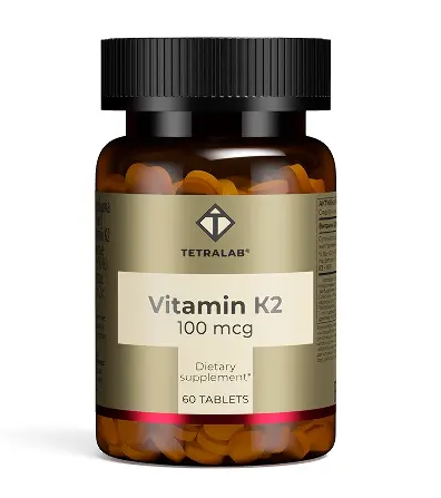 Tetralab витамин K2, 100 мкг, таблетки, покрытые оболочкой, 60 шт.