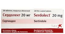 Сердолект, 20 мг, таблетки, покрытые оболочкой, 28 шт.