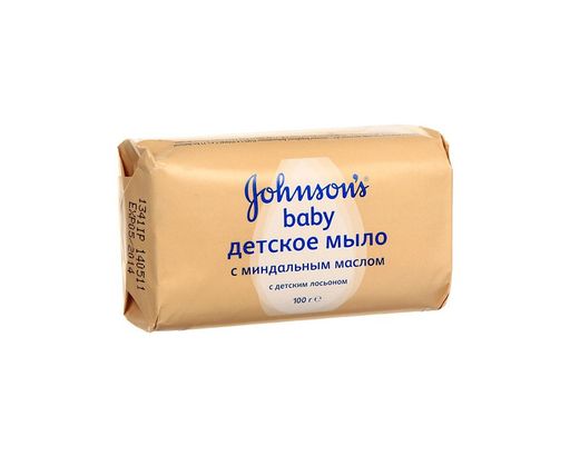 Johnson's baby Мыло детское, мыло детское, с миндальным маслом, 100 г, 1 шт.