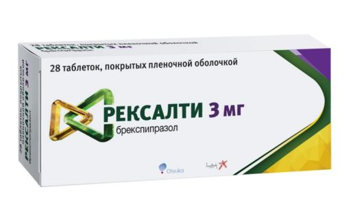 Рексалти, 3 мг, таблетки, покрытые пленочной оболочкой, 28 шт.