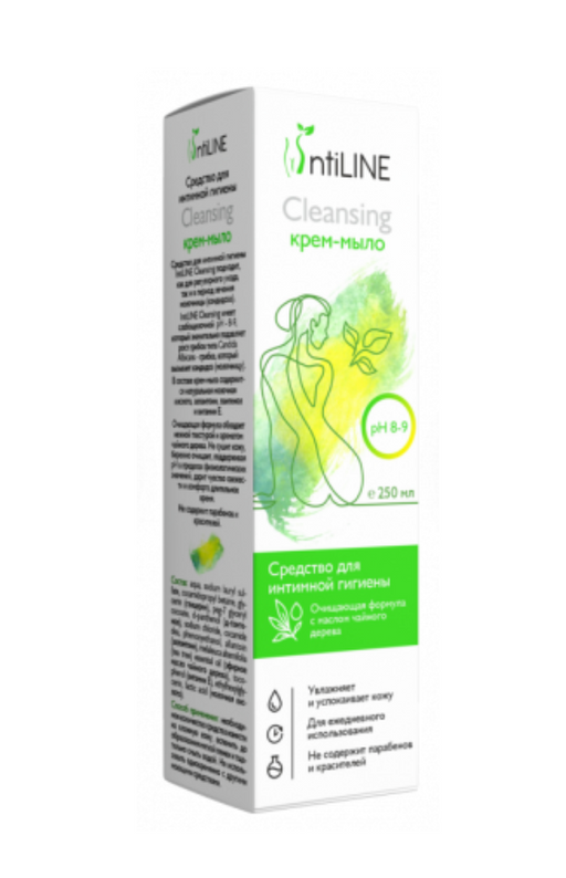 ИнтиЛайн Клинсин Крем-мыло для интимной гигиены, средство жидкое косметическое, для регулярного ухода при молочнице, 250 мл, 1 шт.