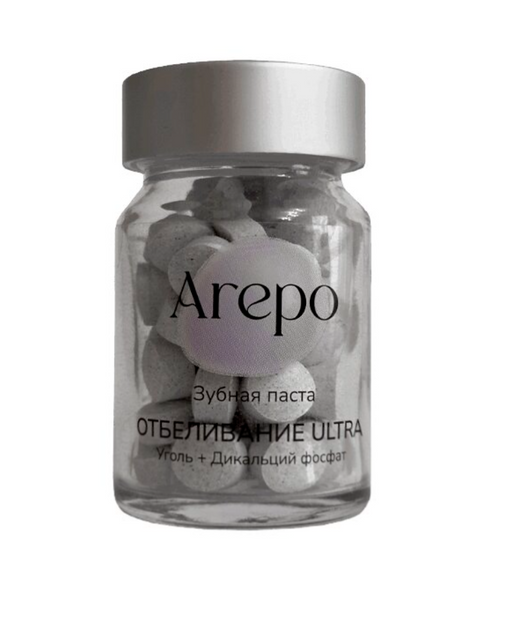 Arepo Паста зубная в таблетках, таблетки, отбеливание ультра, 60 шт.
