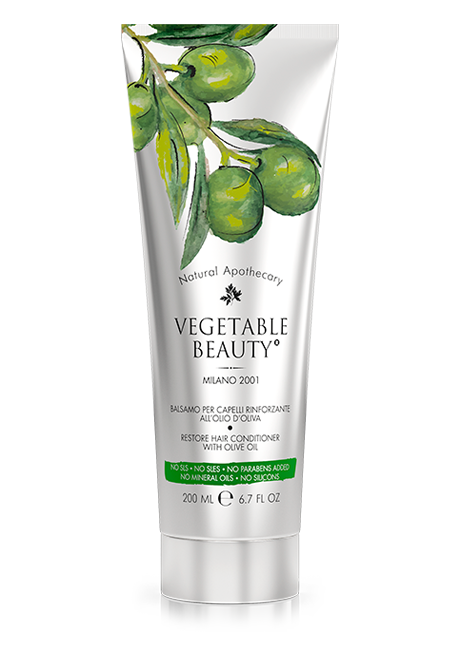 Vegetable Beauty Бальзам для волос Восстанавливающий с маслом оливы, бальзам для волос, 200 мл, 1 шт.