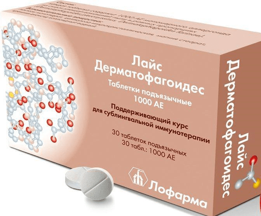 Лайс Дерматофагоидес, 1000 АЕ, таблетки подъязычные, 30 шт.