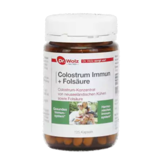 Dr.Wolz Colostrum Immun Концентрат молозива с фолиевой кислотой, капсулы, 125 шт.