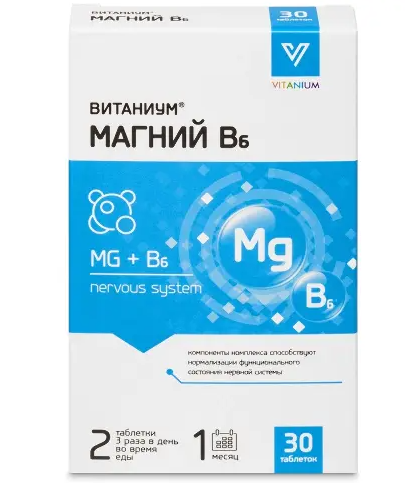 Магний B6 Витаниум, таблетки, 30 шт.