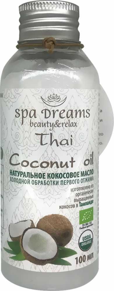 Spa Dreams Thai Масло кокосовое натуральное, масло для наружного применения, 100 мл, 1 шт.