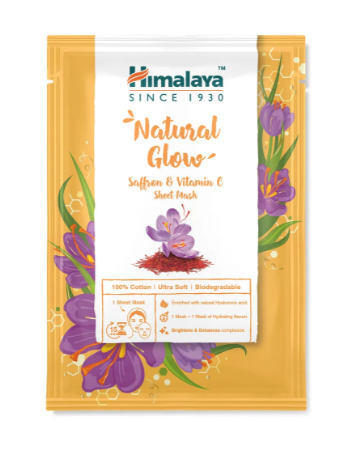 Himalaya Маска тканевая для лица Естественное сияние, маска, с шафраном и витамином С, 30 мл, 1 шт.