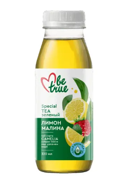 Би Тру Чай холодный зеленый Лимон-Малина-Бузина, 330 мл, 1 шт.