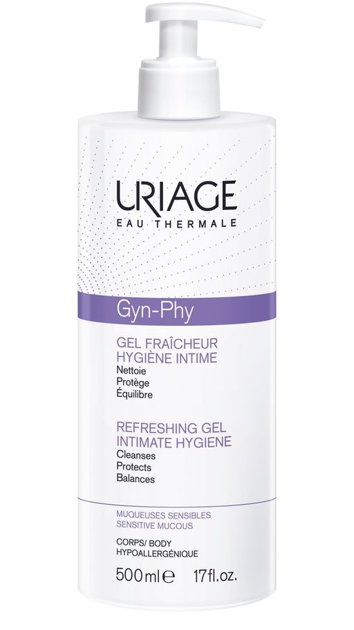 Uriage Gyn-Phy Освежающий гель для интимной гигиены, гель, 500 мл, 1 шт.