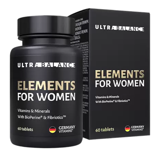 Ultrabalance Элементы для женщин Премиум Витамины и минералы, капсулы, 60 шт.