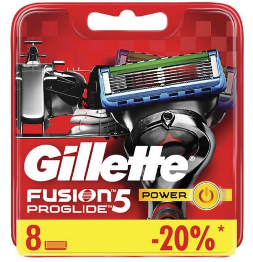Gillette Fusion Proglide Power Кассеты сменные, кассета для бритвы, 8 шт.