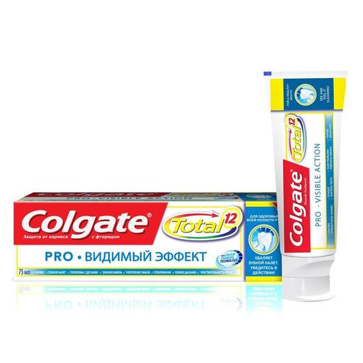 Colgate Total 12 Pro Видимый эффект зубная паста, паста зубная, 75 мл, 1 шт.
