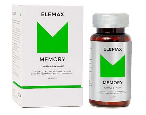 Elemax Memory, 400 мг, капсулы, 60 шт.