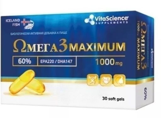 Vitascience Омега-3 60% Максимум, капсулы, 30 шт.