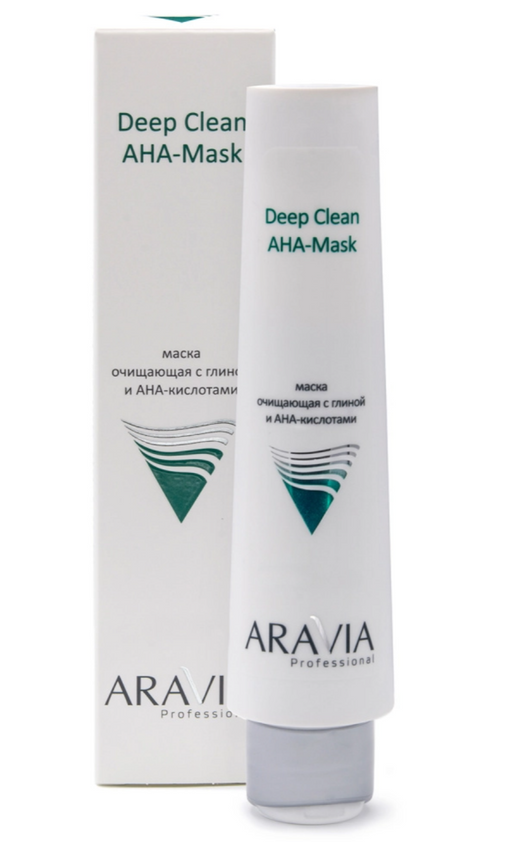 Aravia Professional Маска для лица очищающая, маска для лица, с глиной и AHA-кислотами, 100 мл, 1 шт.