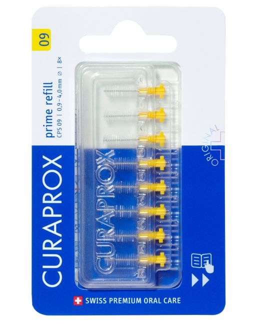 Curaprox CPS 09 Prime Ершик межзубный, 0,9 мм, желтого цвета, 8 шт.