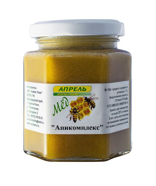 Мед натуральный  Апикомплекс, мед, 250 г, 1 шт.