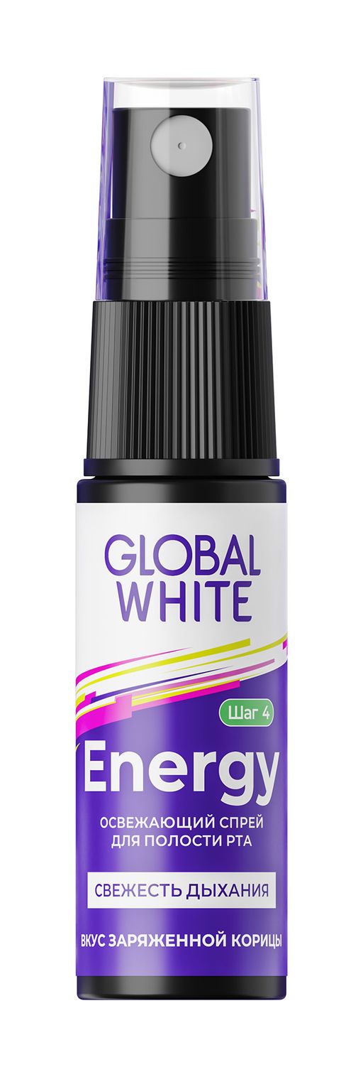 Global White спрей для полости рта освежающий, корица, 15 мл, 1 шт.