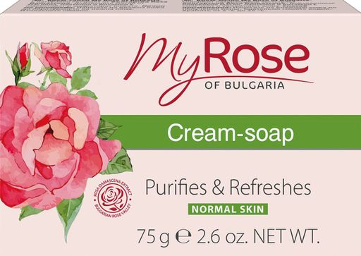 My Rose of bulgaria крем-мыло, мыло, 75 г, 1 шт.