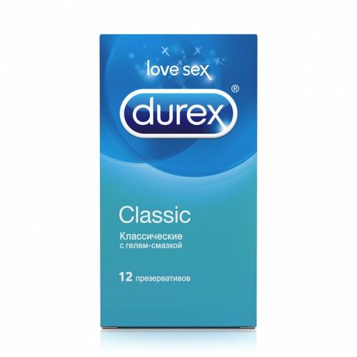 Презервативы Durex Classic, презерватив, гладкие, 12 шт.