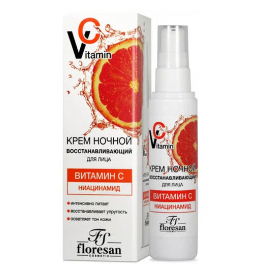 Floresan Vitamin C Крем для лица Ночной, крем, витамин С и ниацинамид, 75 мл, 1 шт.