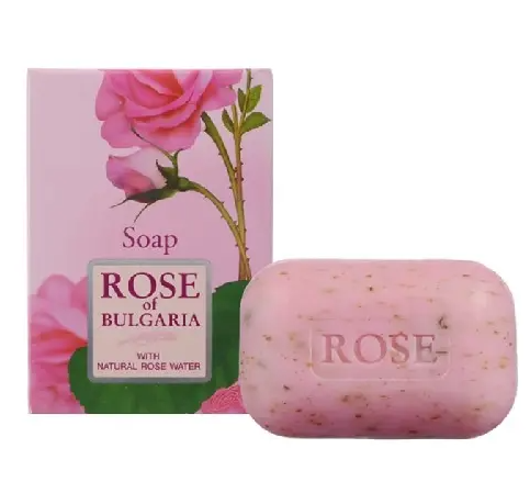 Rose of bulgaria мыло с частичками лепестков роз, мыло, 100 г, 1 шт.