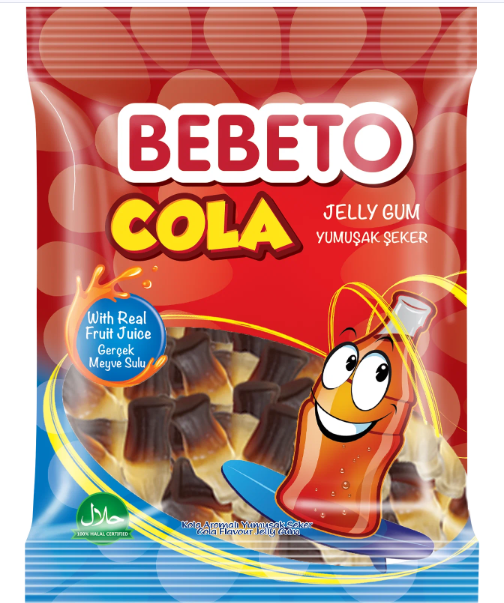 Bebeto мармелад жевательный cola, 70г шоубокс, 12 шт.