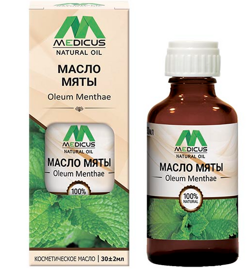 Medicus Natural oil Масло косметическое мяты, масло косметическое, 30 мл, 1 шт.