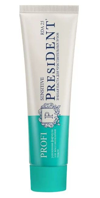 PresiDent Profi Sensitive зубная паста 25 RDA, паста зубная, для чувствительных зубов, 100 мл, 1 шт.