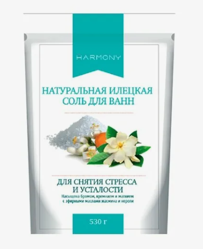 Harmony соль для ванн Илецкая, для снятия стресса и усталости, 530 г, 1 шт.