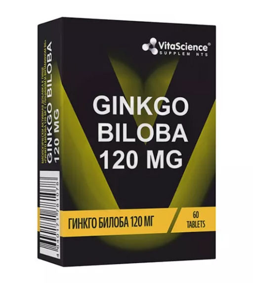 Vitascience Гинкго билоба с глицином и витамином В6, таблетки, 60 шт.