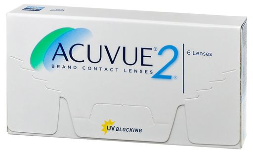 Acuvue 2 Линзы контактные Двухнедельные, BC=8,3 d=14,0, D(-4.00), стерильно, 6 шт.