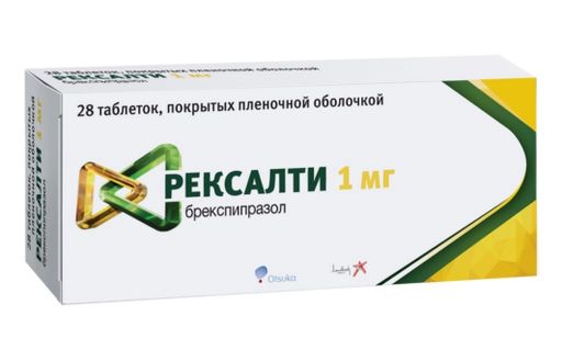 Рексалти, 1 мг, таблетки, покрытые пленочной оболочкой, 28 шт.
