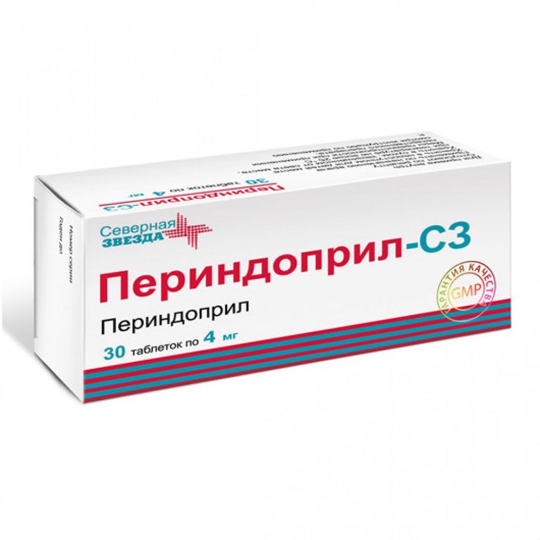 Периндоприл-Тева, 5 мг, таблетки, покрытые пленочной оболочкой, 30 шт .