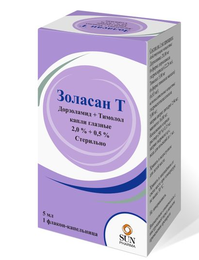 Дорзоламид+Тимолол, 20 мг/мл+5 мг/мл, капли глазные, 5 мл, 1 шт.  .